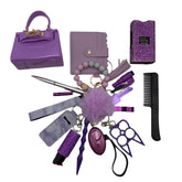 17pcs kechains sets with Wristlet Bracelet Wallet,
